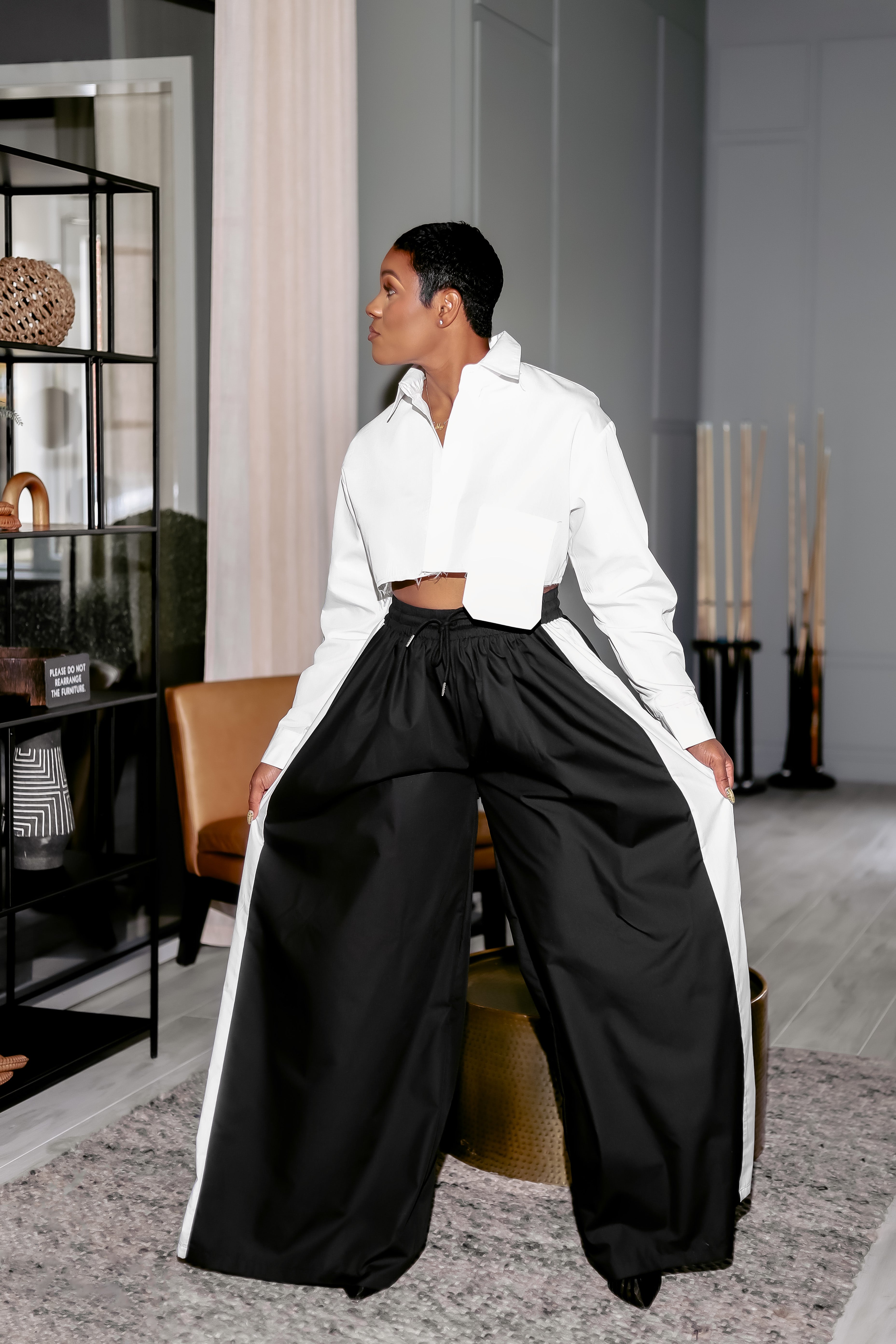 White Cropped Blouse