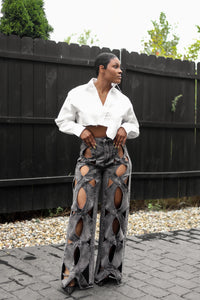 White Cropped Blouse