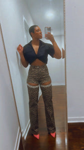 Leopard Rhinestone Pant