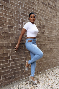 Side Cutout Jeans