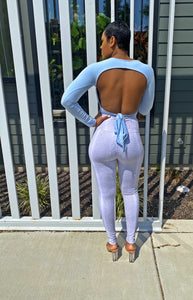 Ariel | Backless Top (Baby Blue)