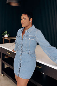 Ms. Erica Jai- Denim Mini Dress