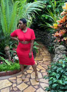 Blaze- Ruched Midi Dress
