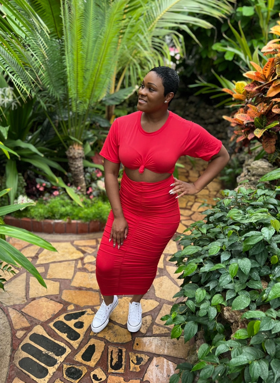 Blaze- Ruched Midi Dress
