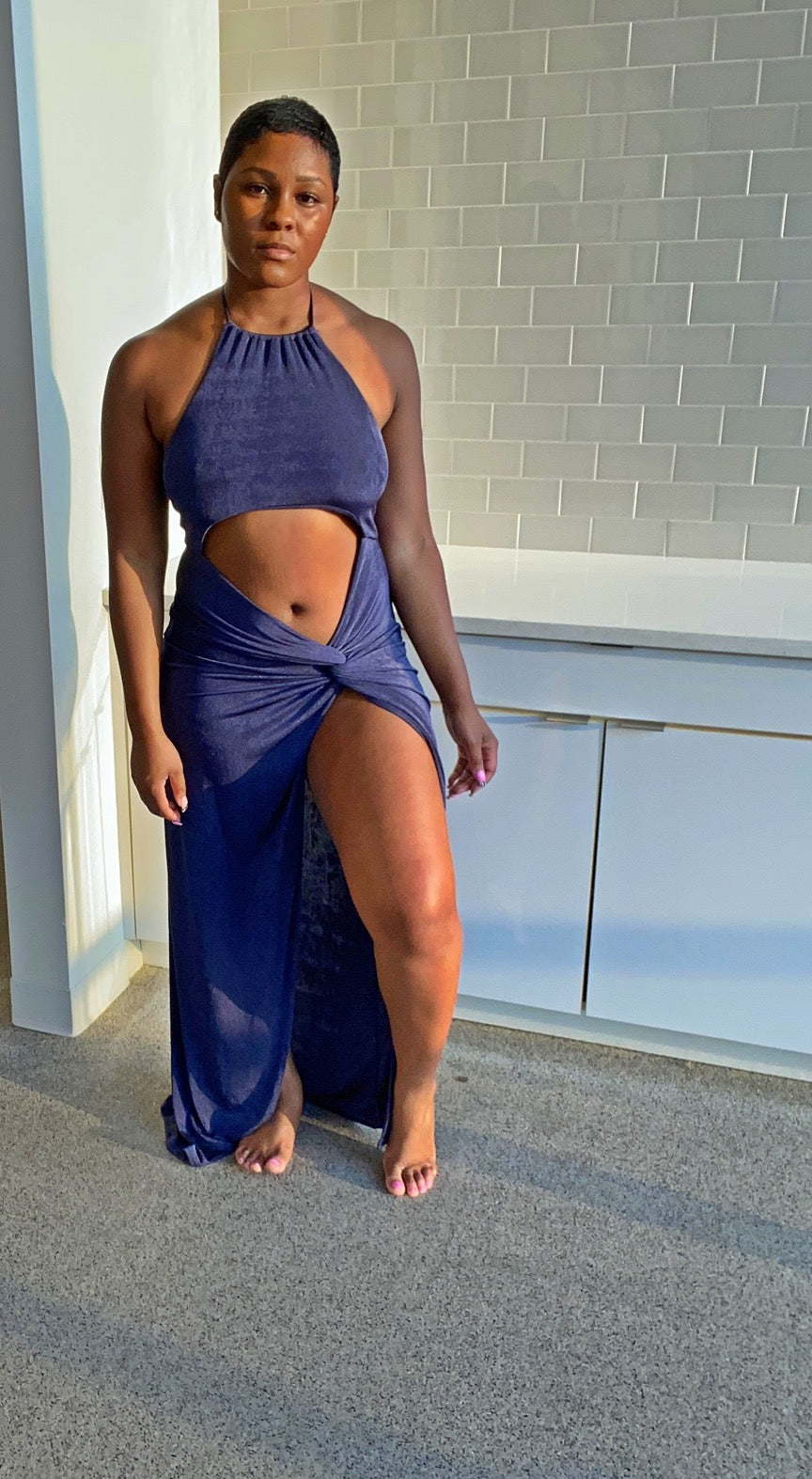 Lori- Maxi Dress (Navy Blue)