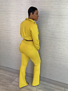 Lemon Drop- Two Piece Tracksuit Set