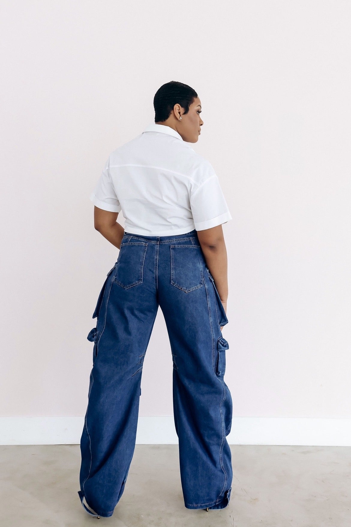 JoJo- Denim Cargo Pant