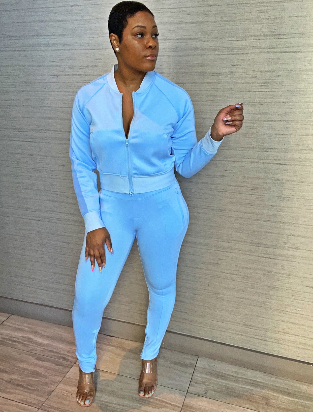 Blu- Two Piece Track Suit