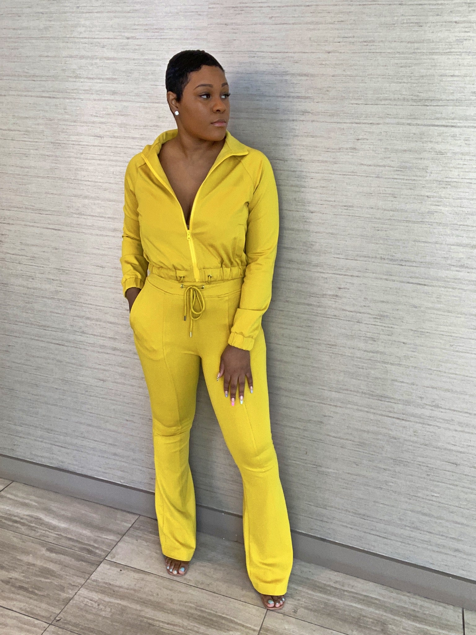 Lemon Drop- Two Piece Tracksuit Set