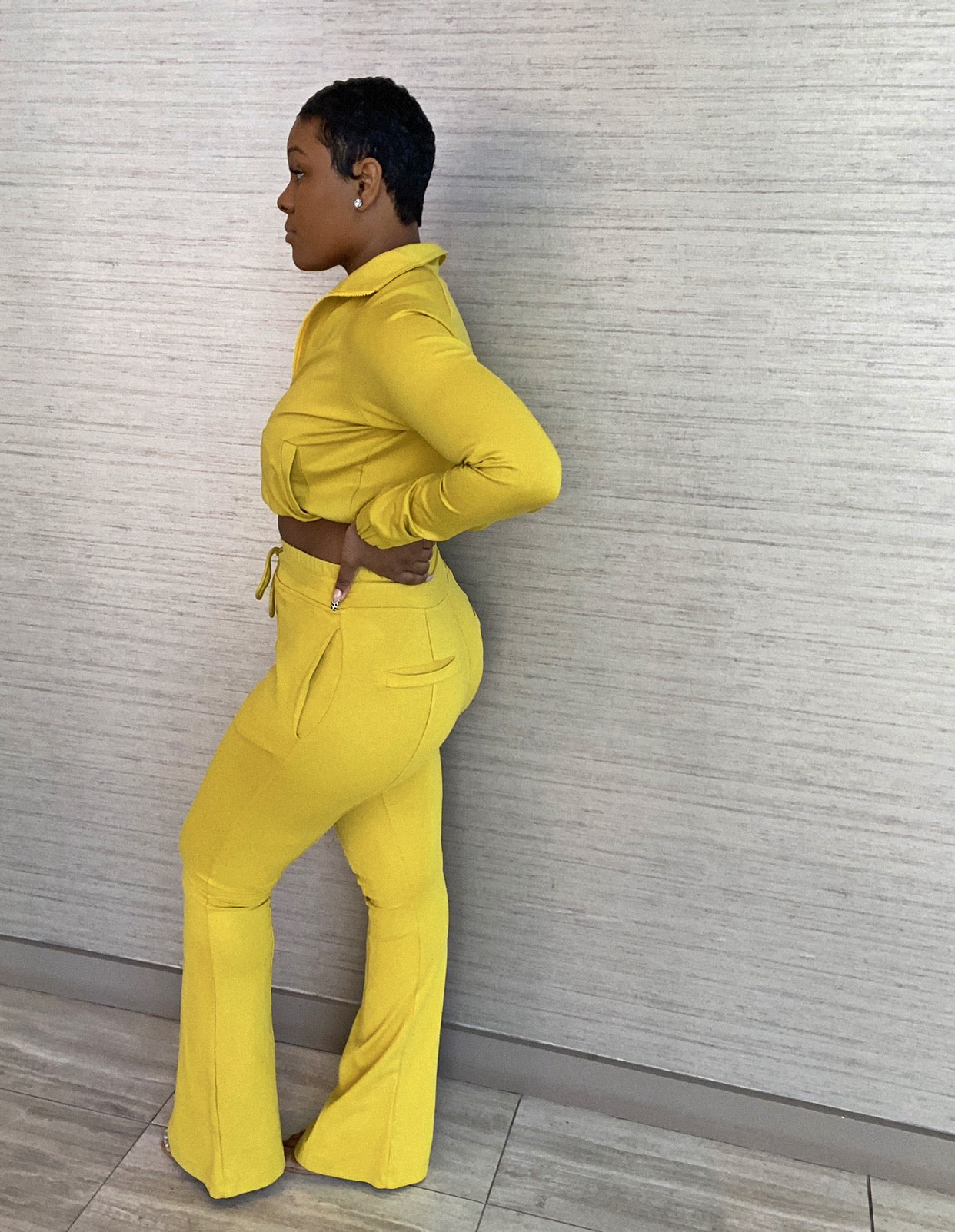 Lemon Drop- Two Piece Tracksuit Set