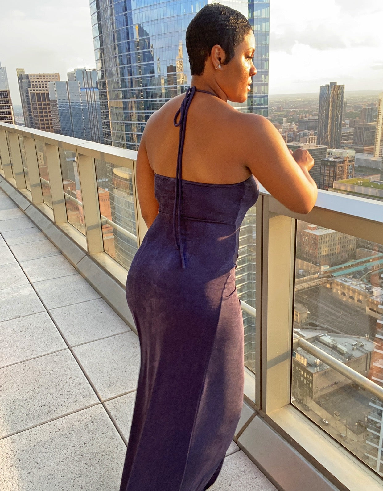 Lori- Maxi Dress (Navy Blue)