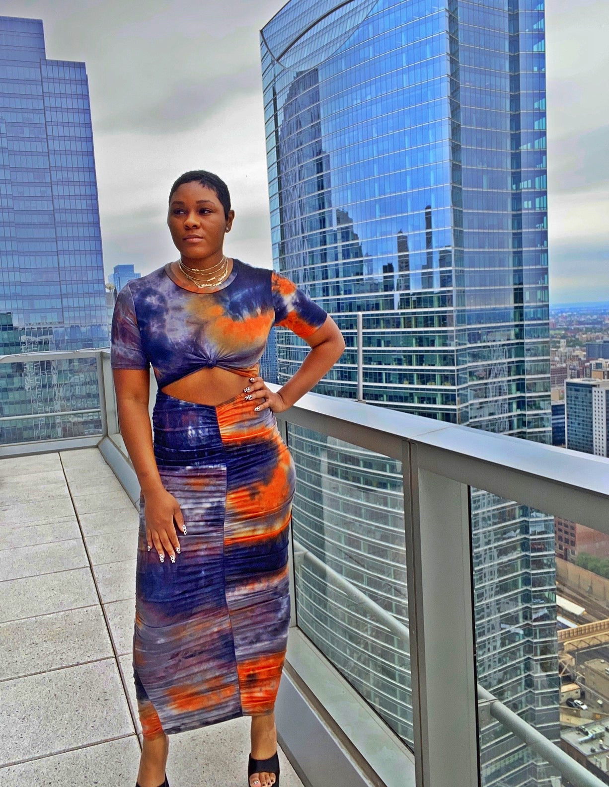 Jhene- Tie Dye Midi Dress