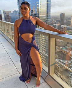 Lori- Maxi Dress (Navy Blue)