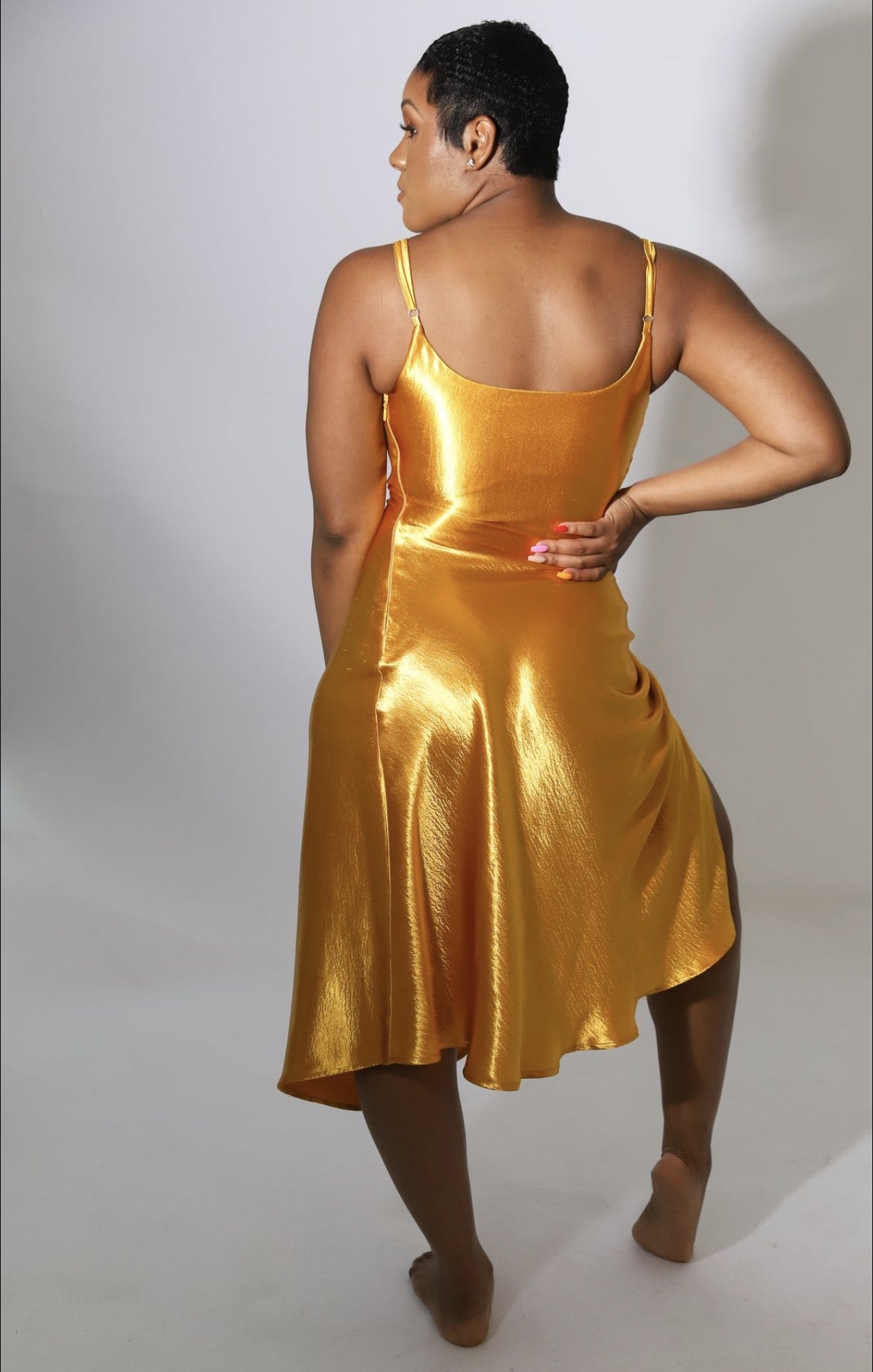 BARBADOS- SATIN DRESS